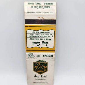 Vintage Matchbook Jug End Golf Resort in the Berkshires S. Egremont Massachusett